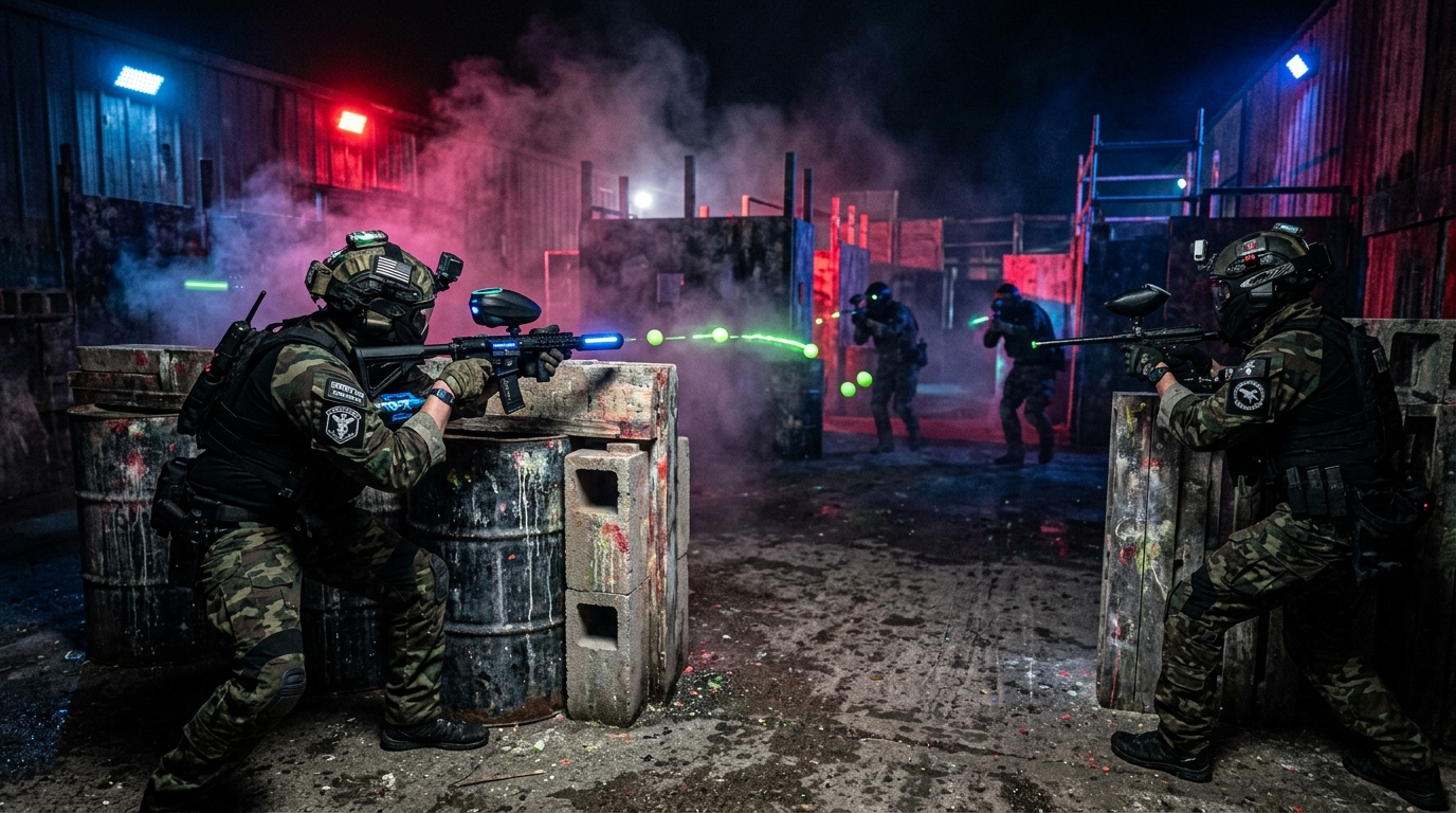 Partida noturna iluminada Night Ops